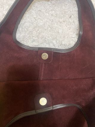 Bolso de hombro de piel