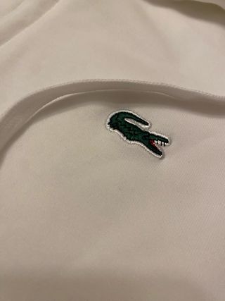 Felpa Lacoste bianca con zip