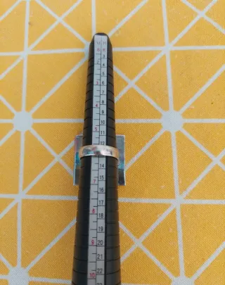 Anillo Plata y Nácar Diseño Geométrico