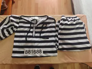Disfraz Preso Talla M Rayas