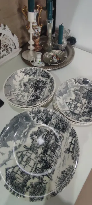 Conjunto, vajilla de platos (12 un)