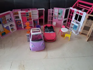 Casa, Armadio Deluxe e 2 Auto Barbie