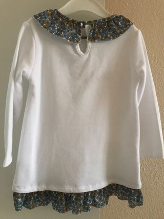 Vestido punto bebé niña floral