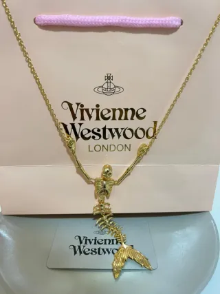 Collar Vivienne Westwood esqueleto Ariel oro skele