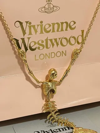 Collar Vivienne Westwood esqueleto Ariel oro skele