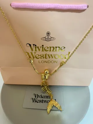 Collar Vivienne Westwood esqueleto Ariel oro skele