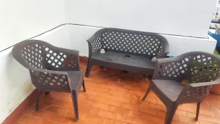 Conjunto terraza 2 sillones y 1 sofá
