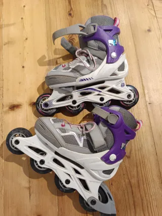 Patines en línea Oxelo morados talla 33-35