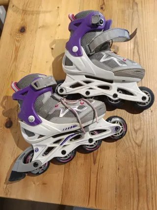 Patines en línea Oxelo morados talla 33-35