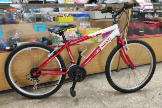 Bicicleta Cadete 24 Roja y Blanca