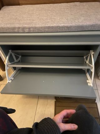 Banco zapatero con asiento