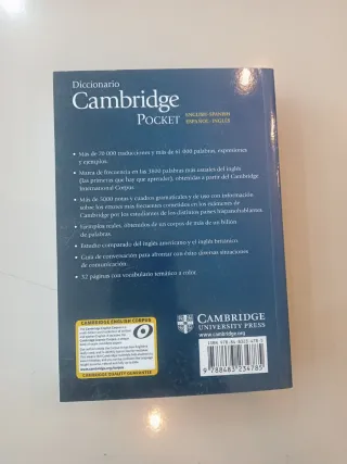 Diccionario inglés POCKET Cambridge SpanishEnglish