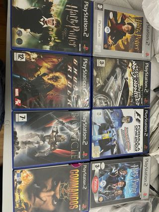 PlayStation 2,3 mandos+volante pedales+juegos