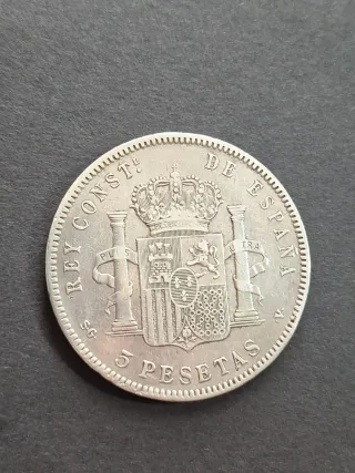 Moneda 5 Pesetas Plata Alfonso XIII 1899