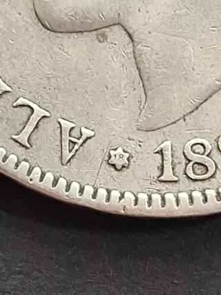 Moneda 5 Pesetas Plata Alfonso XIII 1899