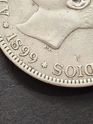 Moneda 5 Pesetas Plata Alfonso XIII 1899