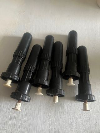 6 Patas Negras para Muebles especialmente cocinas