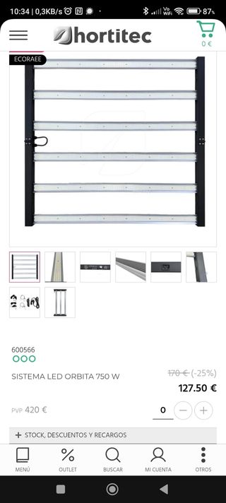Sistema LED Orbita 750W