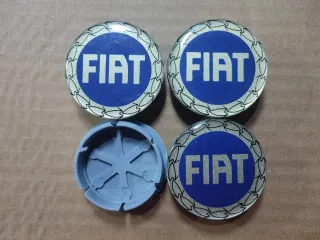 Tapabujes Fiat azul 49mm centro rueda llanta logo