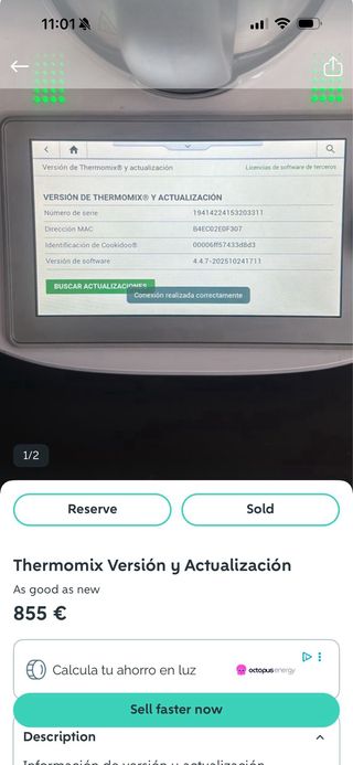 Thermomix Versión y Actualización