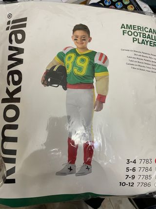 Disfraz de jugador de fútbol americano para niño