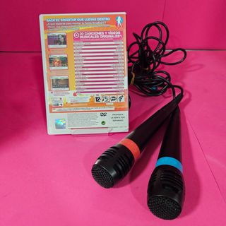 Microfono Ps2 SingsStar (2) + Juego SingstarLatino