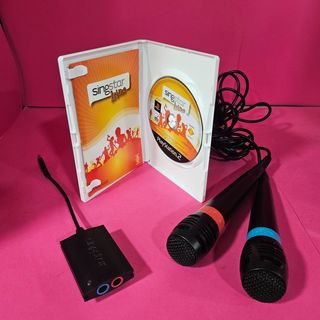 Microfono Ps2 SingsStar (2) + Juego SingstarLatino