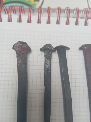 6 clavos forja antiguos metal