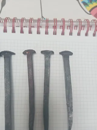 6 clavos forja antiguos metal