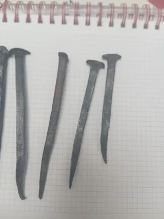 6 clavos forja antiguos metal