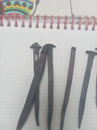 6 clavos forja antiguos metal