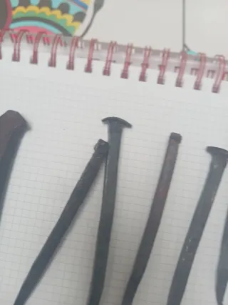 6 clavos forja antiguos metal