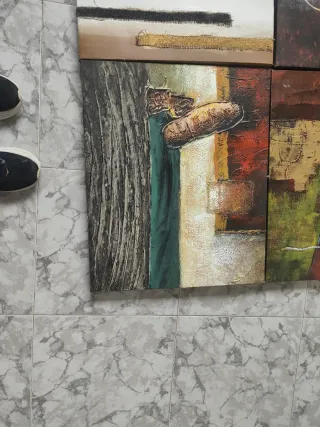 Set 4 Cuadros Abstractos Decorativos