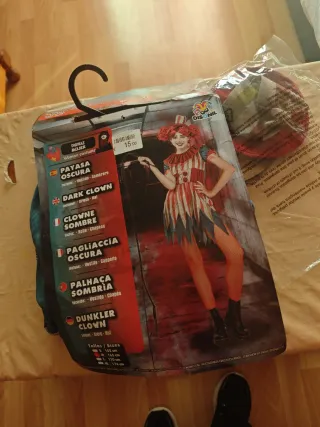 Disfraz Payasa Oscura Mujer Talla M