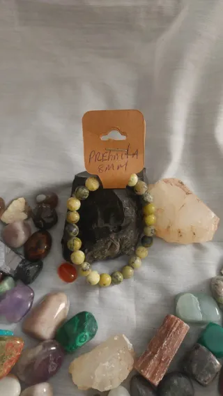 Pulsera Prehnita 8mm Piedra Natural
