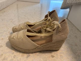 Espartos Beige y Oro Talla 39