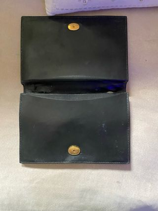 Bolso de fiesta piel negro y dorado