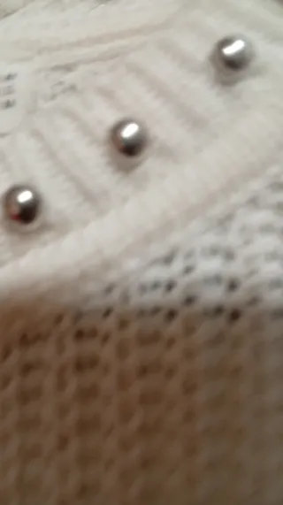 Jersey Mango Blanco Tachuelas talla M