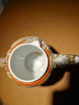 Tetera Vintage Japonesa Kutani Moriage Dragón