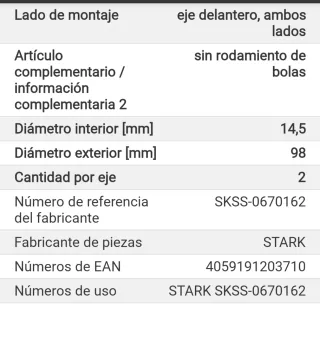 Recambios de Scenic 1  suspencion RIDEX y STARK