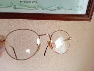 Gafas vintage doradas y marrones