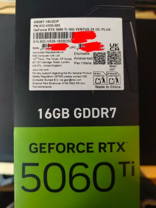 MSI RTX 5060 Ti 16Gb Ventus 2X OC Edition