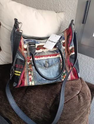 Bolso Desigual grande vaquero patchwork