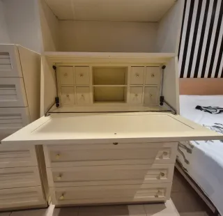 Cómoda y Sifonier Beige/Blanco