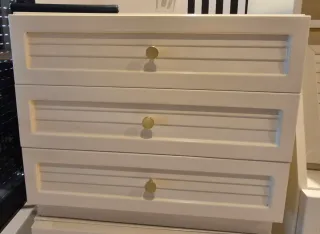 Cómoda y Sifonier Beige/Blanco