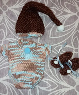 Conjunto reborn prematuro tejido