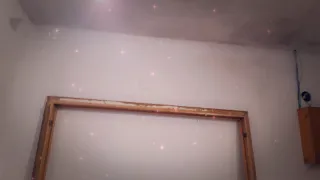 Puerta doble roble y cristal con marco