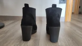 Botines negros tacón plataforma talla 37