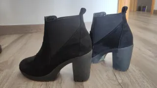 Botines negros tacón plataforma talla 37