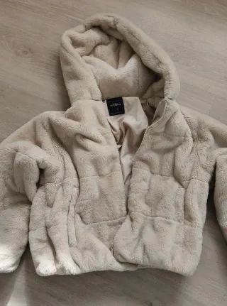 Chaqueta corta pelo beige Talla S